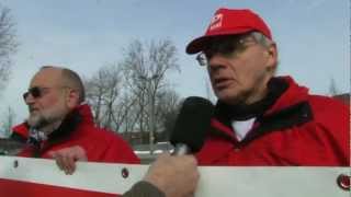 Protestaktion von GABABetriebsangehörigen gegen Standortverlagerung [upl. by Olmsted752]