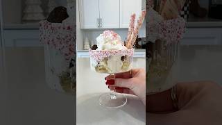 Candy Cane Sundae ❤️🤍 christmas dessert satisfying asmr viralvideo sweets sweettooth fypシ゚ [upl. by Schonfeld]