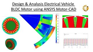 Design amp Analysis Electrical Vehicle BLDC Motor using ANSYS MotorCAD [upl. by Niwdog]