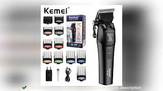 ✔️Kemei Professional Barber Hair Clippers Rechargeable Cordless Electric [upl. by Rochelle183]