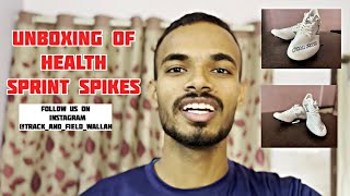 Unboxing Of Health Sprint White Spikes 👟 healthspikes spikes sprint [upl. by Irep]