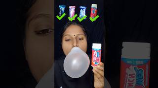 Short 1097  EATING VARIOUS FLAVOUR OF BUBBLE GUM ACCORDING EMOJI asmr mukbang shorts [upl. by Battiste171]