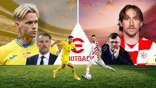 UkraineCroatia Extra Time  Quarter Final  European National League Full HD Gameplayefootball [upl. by Atsirak]