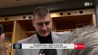 Nikola Jokic on his ejection from tonight’s game vs the Bulls 🗣️ [upl. by Niawtna307]