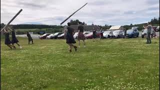 Caber Toss World Record number of cabers flipped in 3 minutes [upl. by Ahsilad955]