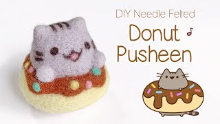 Needle Felted Donut Pusheen Tutorial  ASMR amp Background Sounds [upl. by Townsend740]