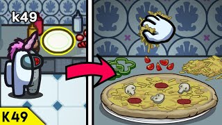 If Innersloth released New Task in Among Us  Make Pizza [upl. by Herzel]