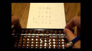 How to Add using a Soroban Japanese Abacus [upl. by Eillom]