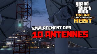 EMPLACEMENT DES 10 ANTENNES  Gta 5 Online MAP TRAJET [upl. by Asilanna945]