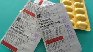 Aceclofenac Paracetamol and Serratiopeptidase Tablets Uses  Aceflam SP [upl. by Drahnreb851]