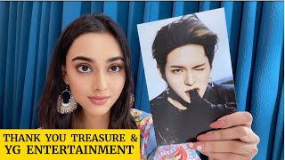 TREASURE sent me their signed album🥳 Unboxing  Sharing my experience at YG ENTERTAINMENT [upl. by Hike]