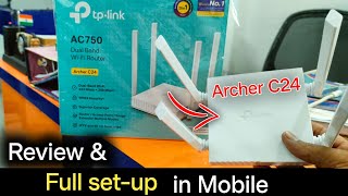 TP Link Archer C24 wifi Router full setup in Mobile  Wifi Router mobile se setup kaise kare [upl. by Neelyhtak]