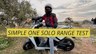 simple one electric ⚡ scooter solo range test  what is the true range of simple one [upl. by Yemiaj]