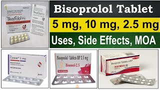 bisoprolol fumarate tablets 25 mg 10 mg 5 mg  Mode of action  Uses Side Effects Mechanism [upl. by Orrocos]