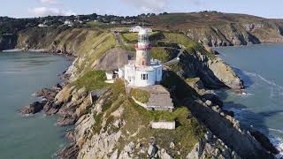 Baily Lighthouse on Howth Head Dublin Ireland 4K [upl. by Mllly]