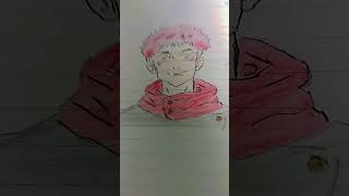 Jujitsu kaisean yuji itadori drawingart anime kartik art [upl. by Nabla]