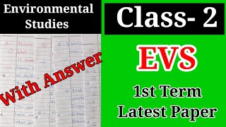 CLASS2 EVS 1st Term Exam Sample Paper  Class2 Environmental Studies [upl. by Rawlinson583]