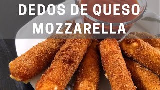 🧀🥖 Dedos de queso Mozzarella  Receta de palitos de queso [upl. by Enifesoj]