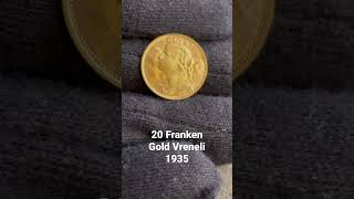 20 Franken Gold Vreneli 1935 Schweiz tbmuenzen münzen gold [upl. by Bilek512]