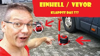 Einhell Akku Kompressor beim Test mit einem VEVOR Ballonwagenheber Sackluftwagenheber einhellharry [upl. by Imat545]