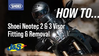 Shoei Neotec 3 Visor removal [upl. by Pinsky]