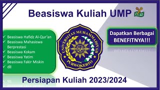 Beasiswa Universitas Muhammadiyah Purwokerto [upl. by Rica]