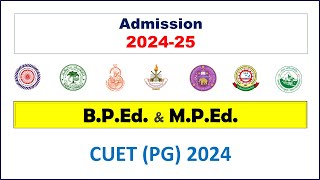 Admission 202425  CUET PG  BPEd amp MPEd  Full Details  LNIPE  IGIPESS DU  BHU  HNBGU etc [upl. by Eatnohs]