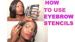 How to use eyebrow stencilsvery easy [upl. by Laurens]