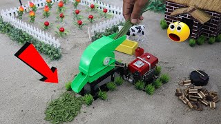 DIY MINI TRACTOR MAKING CHAFF CUTTER MACHINE FOR FARM ANIMALS SCIENCE PROJECT smartminifarming [upl. by Adiaros646]