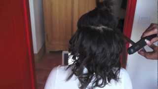 Lissagebouclage des cheveux en transition avec repousses  GHD [upl. by Isabel]