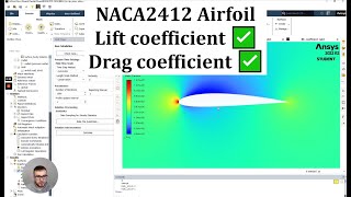 NACA2412 Tutorial in ANSYS Fluent Student Version  Lift Drag Angle of Attack [upl. by Lertsek778]