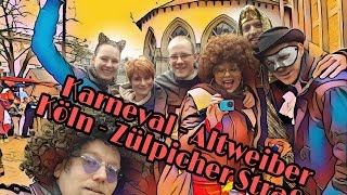 Karneval in Köln I Altweiberfastnacht I Feiern an der Zülpicher Straße [upl. by Dinnage727]