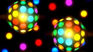 Colorful Disco Ball Party Neon Colors Lights Video [upl. by Mir]