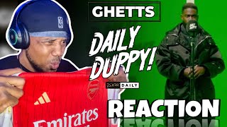 Ghetts  Daily Duppy  GRM Daily  REACTION FOOTBALL BARS ⚽️⚽️⚽️ [upl. by Lsil]