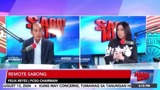 Interview with PCSO Chairman Felix Reyes on Sagot Kita hosted by Cheryl Cosim [upl. by Asselim]