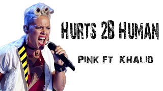 Pink ft Khalid  Hurts 2B Human  Lyrics [upl. by Analram]