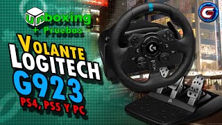 Volante Logitech G923 PS4PS5 yPC  Unboxing  Pruebas 🚗 [upl. by Nwahc503]