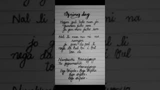 BTS  Spring Day song Lyrics bts springday euphoriamuxic [upl. by Nosretep]