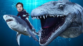 DOMEI UM MEGALODON E EXPLOREI O FUNDO DO OCEANO DO ARK [upl. by Persian]