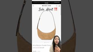 Michael Kors Suede Crescent CrossbodyShoulder Bag  Sale Alert ‼️ 52 off michaelkorscollection [upl. by Hooke]