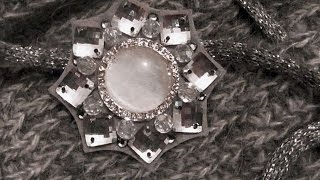 How To Make A Sparkling A Brooch With Rhinestones  DIY Style Tutorial  Guidecentral [upl. by Cacka]