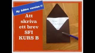 How to learn swedish Skriv ett brev Sfi kurs B [upl. by Brynne]