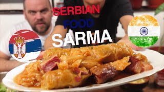 MUKBANG SARMA SERBIAN SOUR CABBAGE STUFFED WITH MEAT AND RICEFETA CHEESE SALADBALKAN FOOD EATING [upl. by Pellikka]