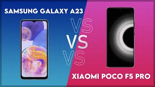 Samsung Galaxy A23 vs Xiaomi Poco F5 Pro Technical Comparison [upl. by Yemirej86]