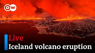 Watch Live Iceland volcano erupts after weeks of activity  DW News [upl. by Hatcher]