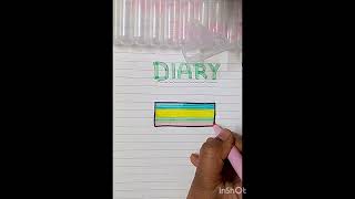 how to make stylish diary design 🖍️cute diary designdiary headings ✏️ [upl. by Latricia]