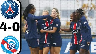 Psg vs strasbourg 40  le résumé de match psg féminine vs strasbourg 🔥🔥 [upl. by Donaugh]