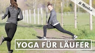 Yoga Laufen Dehnen Stretchen  Cooldown nach dem Joggen [upl. by Aerdnak243]