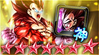 THIS BLAST DAMAGE ZENKAI 7 SSJ4 VEGETA GODLY PLATINUM EQUIPMENT SHOWCASE Dragon Ball Legends [upl. by Anawed]