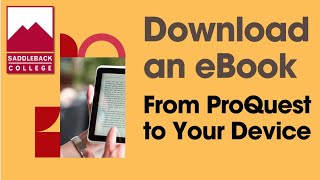 Download an eBook from ProQuest to Your Device [upl. by Idid]